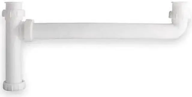 Main image of ZORO SELECT 1PNY2 1-1/2 " Dia., Polypropylene, White/Plastic Finish, Kitchen,