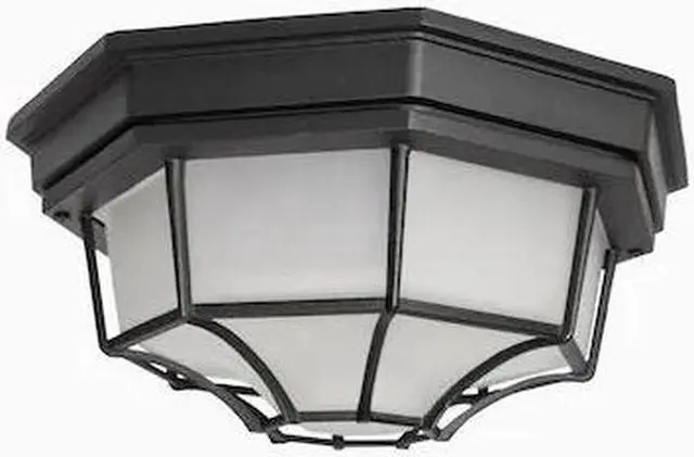 Main image of MAXIM LIGHTING 1020BK Crown Hill 2-Light 11.5" Wide Black Outdoor Flush Mount