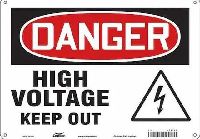 Main image of CONDOR 479T83 Safety Sign, 10 in Height, 14 in Width, Aluminum, Horizontal