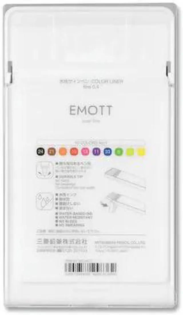Alt view image 4 of 11 - Uniball EMOTT Porous Point Pens Fine 0.4 mm Assorted Ink 10 Pack 24836