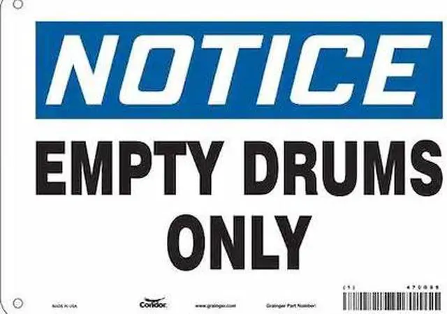 Main image of CONDOR 470G96 Safety Sign, 7 in Height, 10 in Width, Aluminum, Vertical