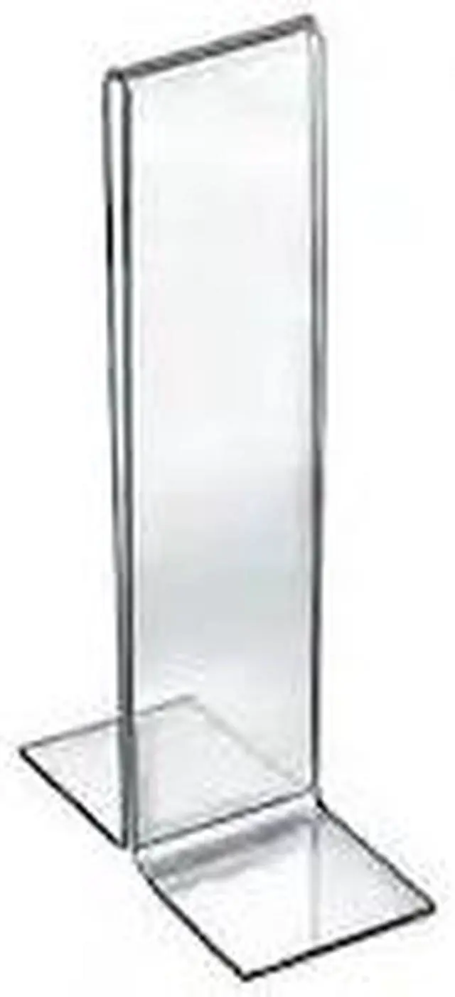 Main image of AZAR DISPLAYS 152758 2"W x 8"H Double-Foot Two Sided Sign Holder, PK10