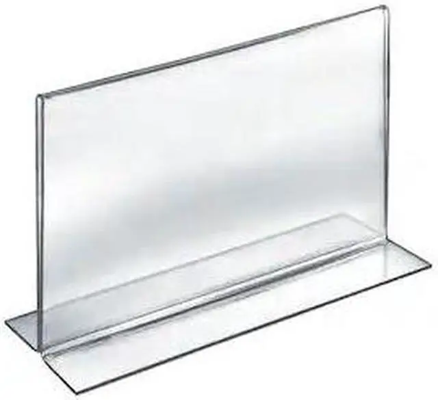Main image of AZAR DISPLAYS 152719 10"W x 8"H Double-Foot Two Sided Sign Holder, PK10