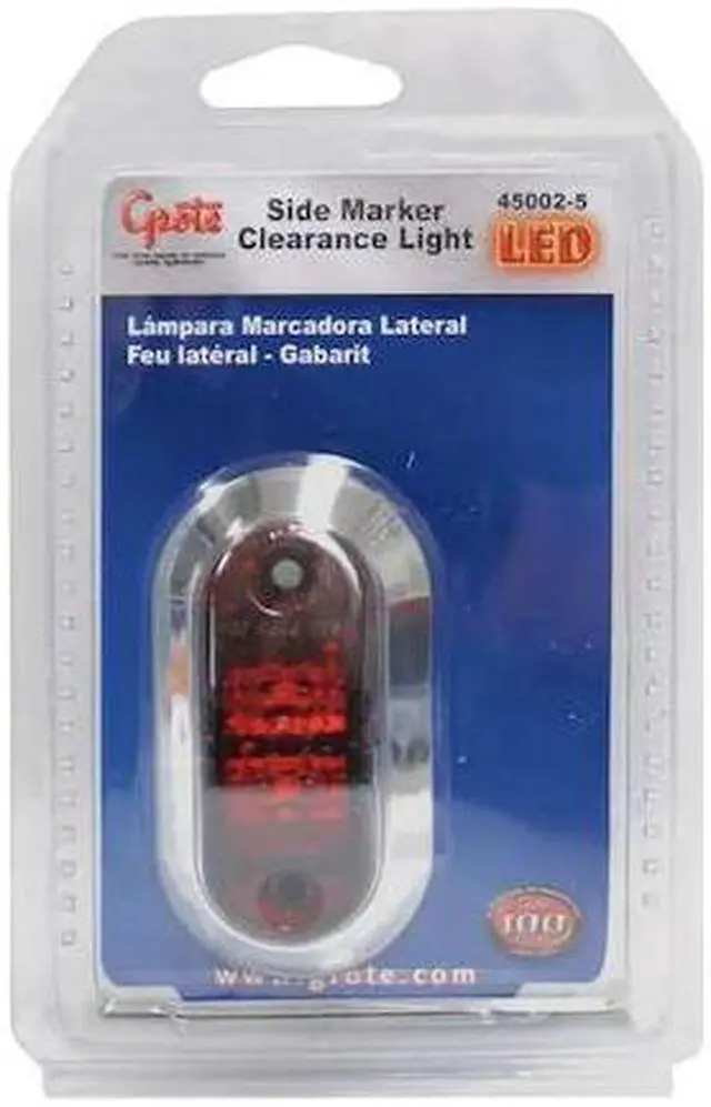 Main image of GROTE 45002-5 Side Marker Lamp, LED, 2-1/2 In, Red