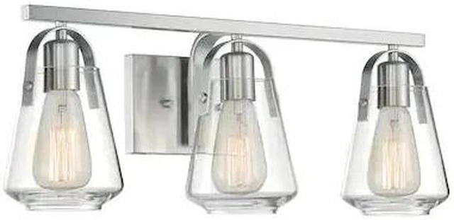 Main image of NUVO 60/7113 Fixture, Vanity, 3-Light, Incandescent, 60W, 120V, A19, Medium