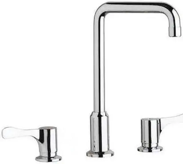 Alt view image 2 of 2 - Elkay 8" Centerset Concealed Deck Mount Faucet with Arc Tube Spout and 4" Lever Handles Chrome