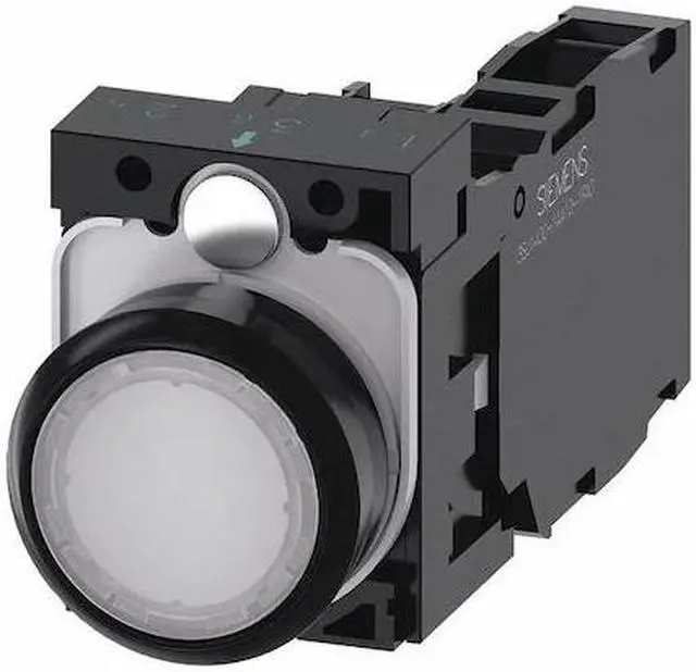 Main image of SIEMENS 3SU1102-0AB60-1FA0 Illuminated Push Button,White,22mm,LED