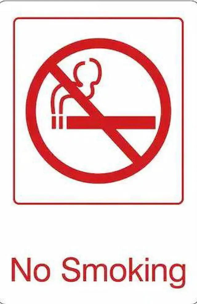 Main image of CONDOR 486H29 No Header, NO SMOKING, 6 in W x 9 in H, Vertical Rectangle,