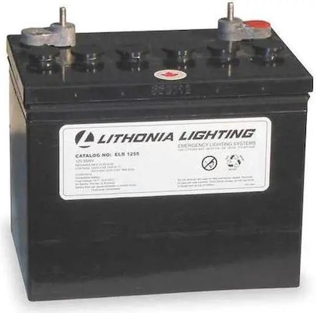 Main image of LITHONIA LIGHTING ELB 1255 Battery,Lead Calcium,12V,75Ah