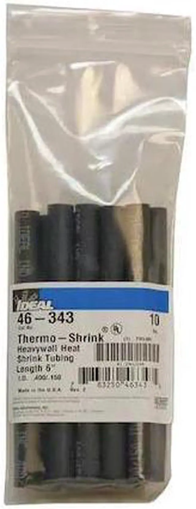 Main image of IDEAL 46-343 Adhesive Lined Heat Shrink Tube, Heavy Wall, 3:1 I.D. Shrink