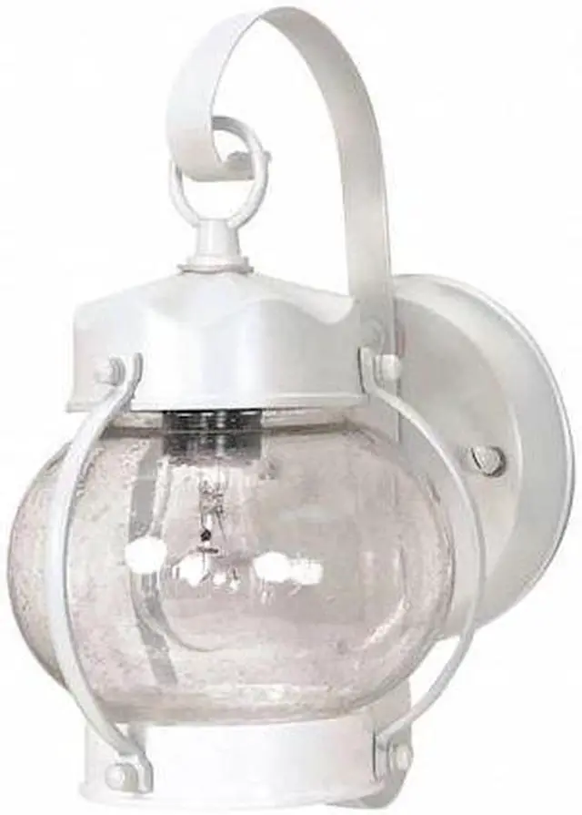 Main image of NUVO 60-3457 1-Light 10-5/8 in. Wall Lantern Onion Lantern with Clear Seed Glass