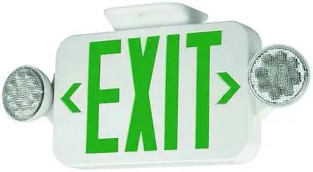 Alt view image 3 of 3 - Hubbell Lighting - Compass Exit Sign with Emergency Lights  CCGRC