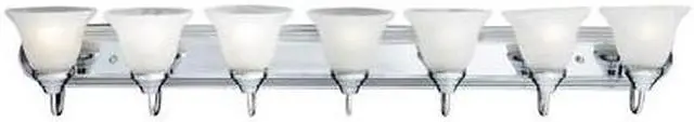 Main image of MAXIM LIGHTING 8016MRPC Essentials 7-Light 48" Wide Polished Chrome Vanity Light