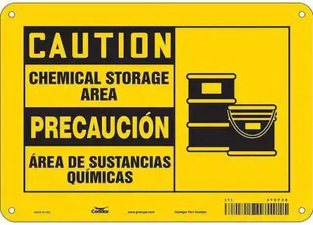 Main image of CONDOR 470F38 Safety Sign, 7 in H, 10 in W, Vertical Rectangle, English,
