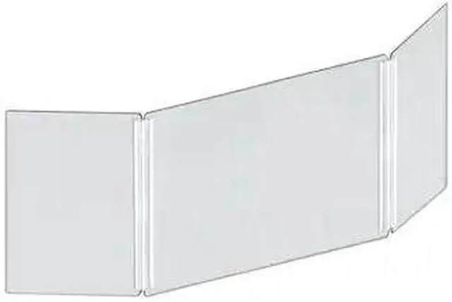 Main image of AZAR DISPLAYS 176190-100 Small Tri Fold Clear Acrylic Plexiglass Shield PPE