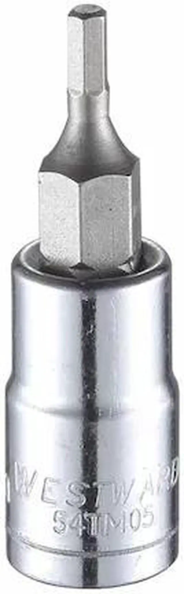 Alt view image 2 of 2 - WESTWARD 54TM05 1/4 in Drive Hex Socket Bit Metric 2.5 mm Tip, 1 3/4 in L