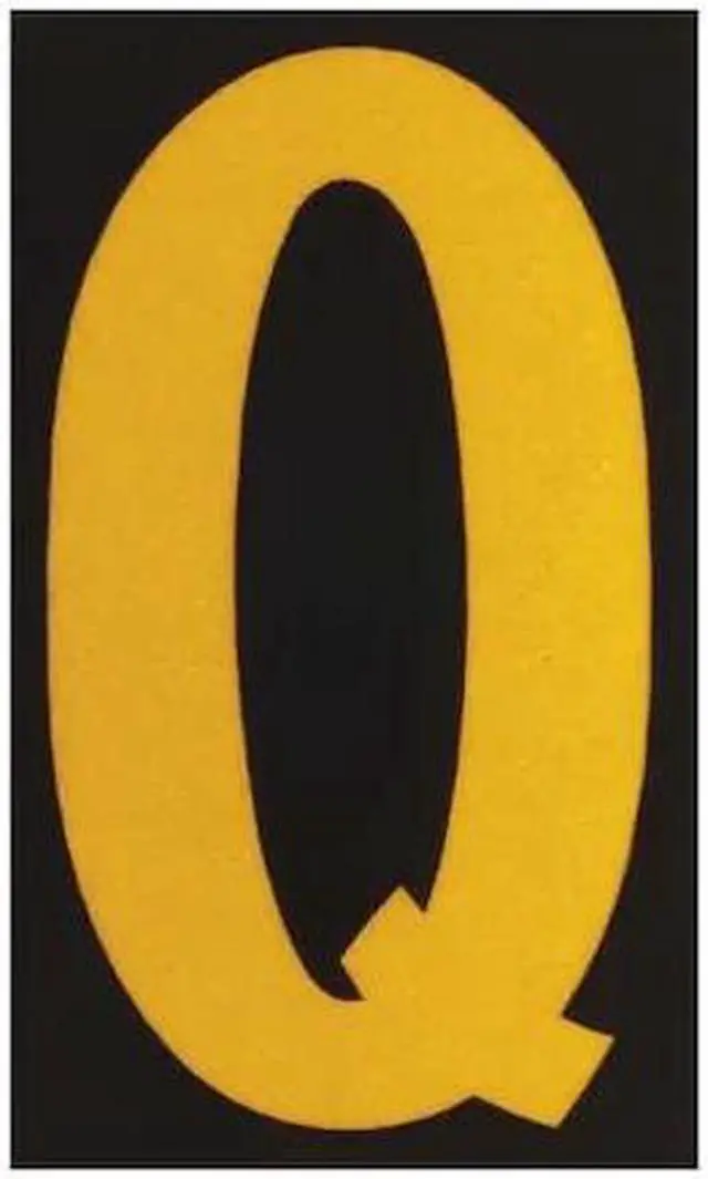 Main image of BRADY 5000-Q Reflective Numbers And Letters,Q,PK25