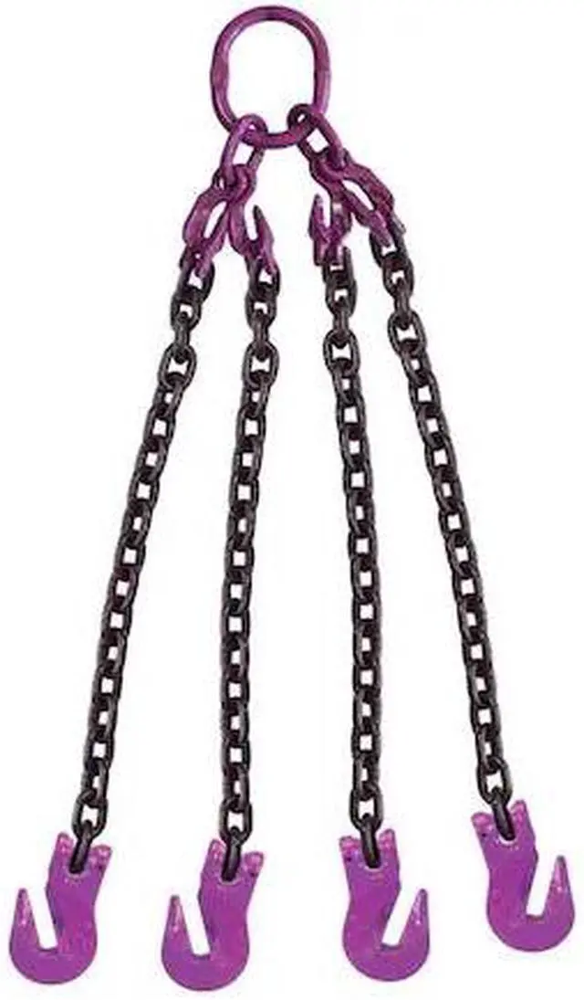 Main image of US CARGO CONTROL 38G100QOGA-5 3/8" x 5' - Adjustable 4 Leg Chain Sling w/ Grab