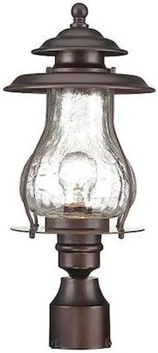 Main image of acclaim 8207abz blue ridge collection 1light post mount outdoor light fixture, architectural bronze