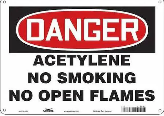 Main image of CONDOR 473R81 No Smoking Sign, 10" H, 14 in W, Polyethylene, Horizontal