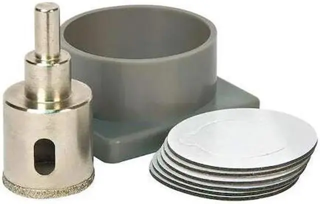 Alt view image 2 of 5 - QEP 10569 Hole Saw Kit,Diamond,Grit Edge,1-3/8 In