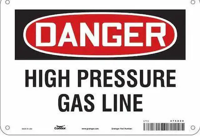 Main image of CONDOR 476A98 Chemical Sign, 7 in H, 10 in W, Vertical Rectangle, English,