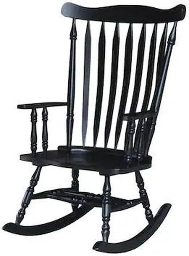 Alt view image 3 of 9 - International Concepts *R37-120 Solid Wood Rocker - RTA Antique Black