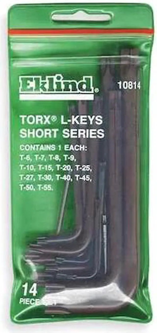 Alt view image 2 of 2 - Torx Key Set, T6 - T45, L-Shaped, Short