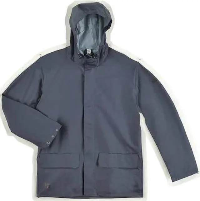 Main image of HELLY HANSEN 70129_590-2XL Rain Jacket, PVC/Polyester, Navy, 2XL