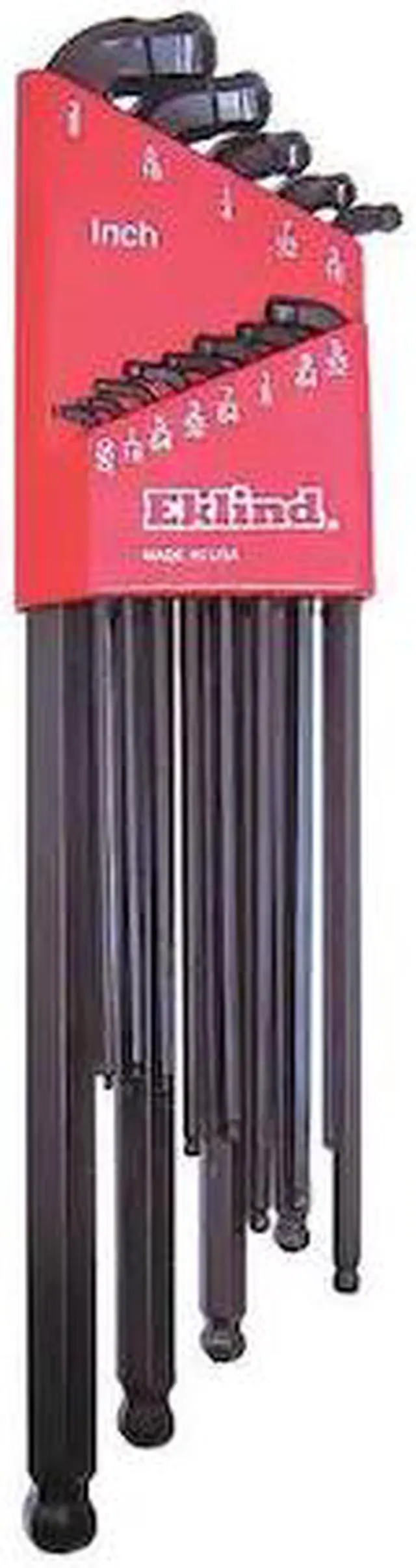 Alt view image 3 of 3 - Eklind Long L-Shaped SAE Black Oxide Ball End Hex Key Set, Number of Pieces: 13