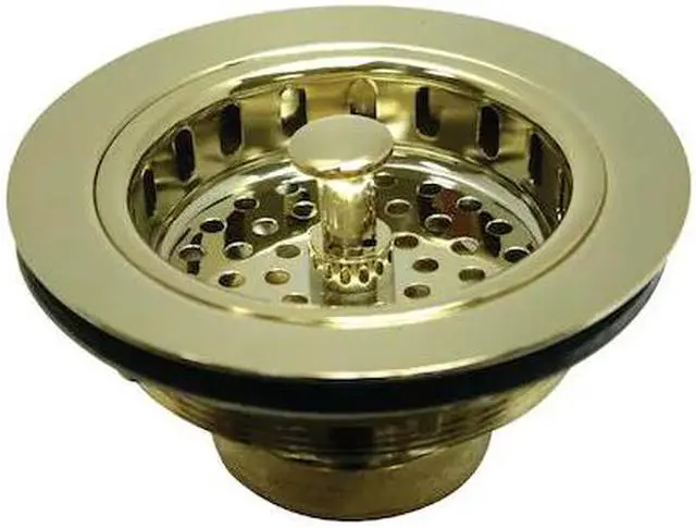 Alt view image 8 of 8 - Kingston Brass KBS1002 Kitchen Sink Strainer - Polished Brass