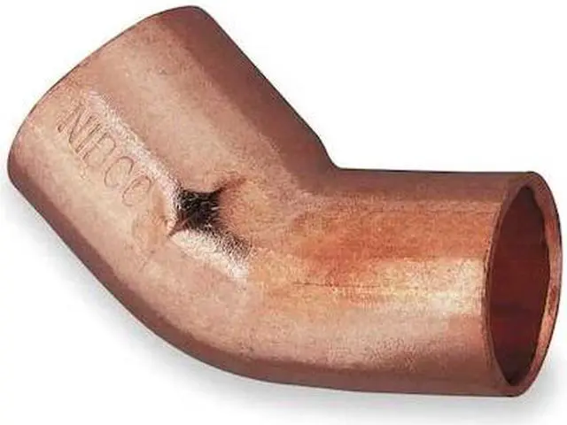 Alt view image 3 of 3 - Elbow, 45 Deg, 1 In, Wrot Copper