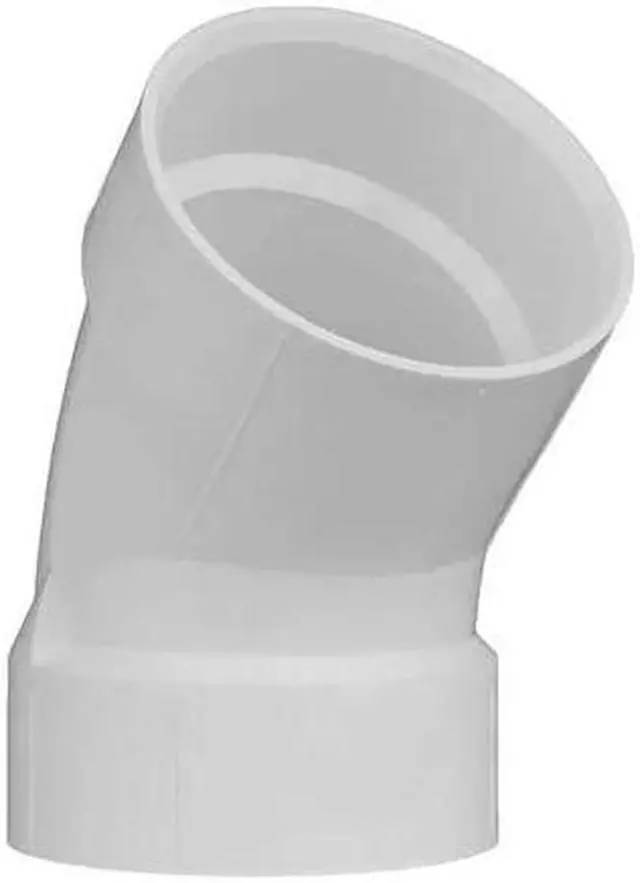 Alt view image 2 of 2 - ZORO SELECT 1WKC7 PVC Elbow, 45 Degrees, Hub, 4 in Pipe Size