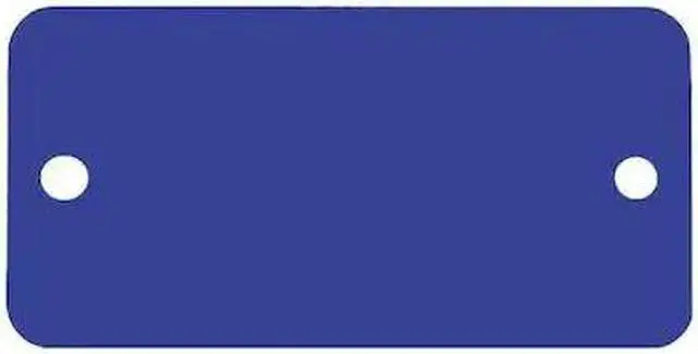 Main image of C.H. HANSON 43046 Blank Tag, Aluminum, 2 in H x 4 in W, Blue, Rectangle, 5 PK