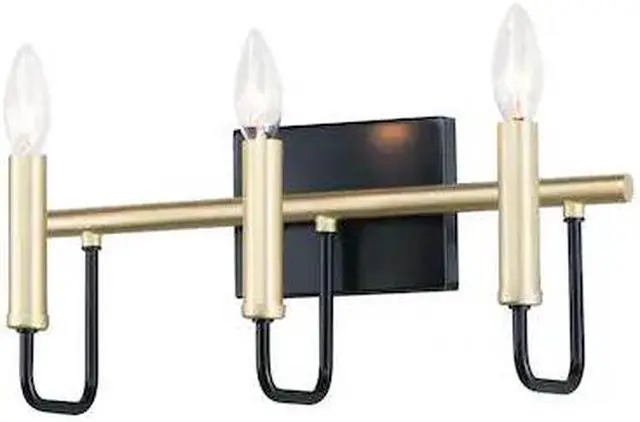 Main image of MAXIM LIGHTING 10253BKGLD Sullivan 3-Light " Wide Black / Gold Vanity Light