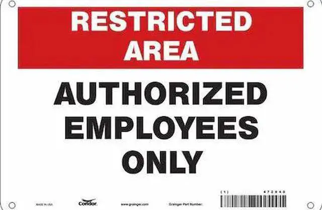 Main image of CONDOR 472X40 Safety Sign, 7 in Height, 10 in Width, Aluminum, Vertical