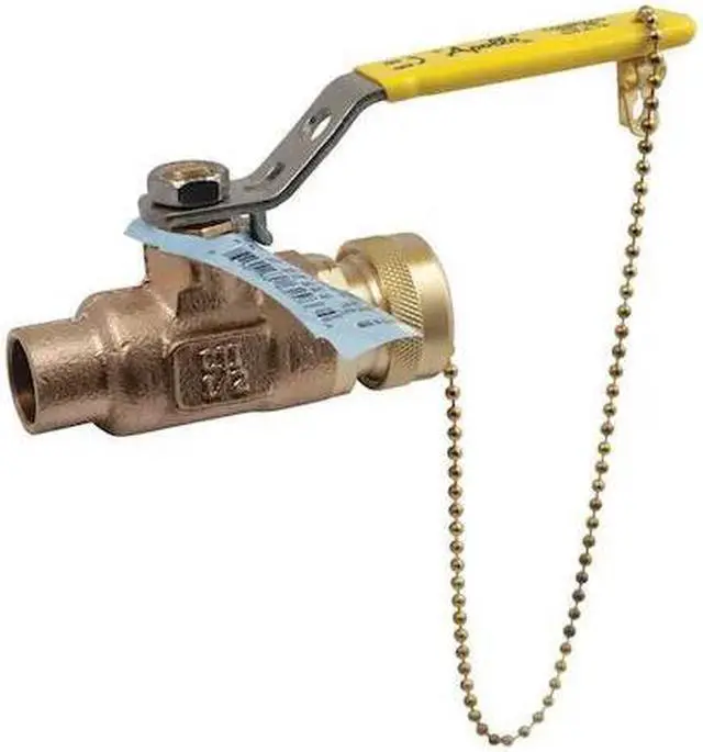 Alt view image 2 of 2 - APOLLO 70LF203HC 1/2" Sweat x Hose Cap Bronze Ball Valve Inline