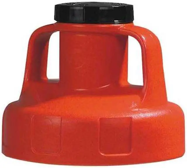 Alt view image 2 of 2 - OIL SAFE 100206 Utility Lid,w/2 In Outlet,HDPE,Orange