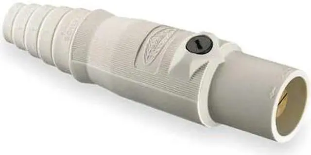 Main image of HUBBELL WIRING DEVICE-KELLEMS HBL400MW Connector,Double Set Screw,Wht,Male