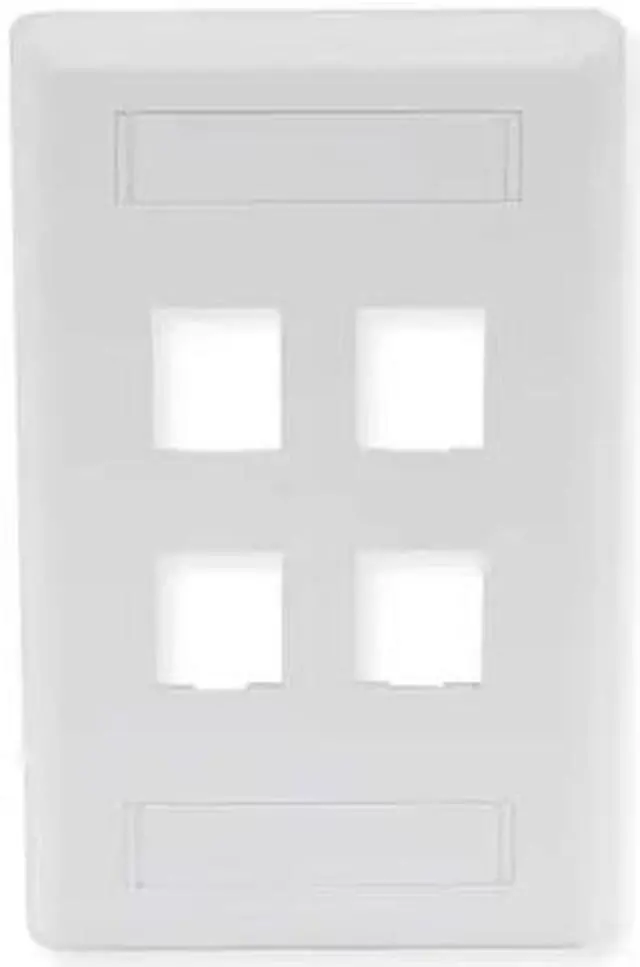 Alt view image 4 of 4 - HUBBELL PREMISE WIRING IFP14GY Hubbell 4-Socket IFP Faceplate - 4 x Socket(s) -
