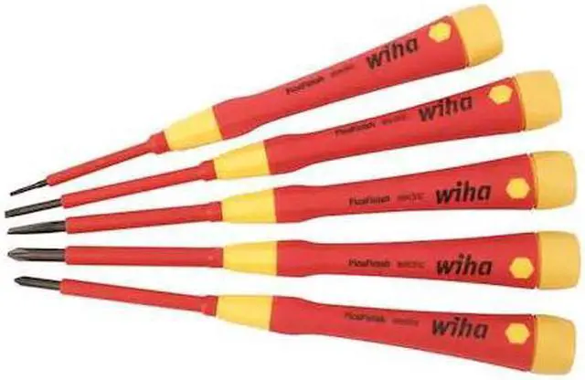 Alt view image 7 of 7 - Wiha 32085 Insulated Precision Slotted and Phillips Screwdriver Set, 5 Pieces