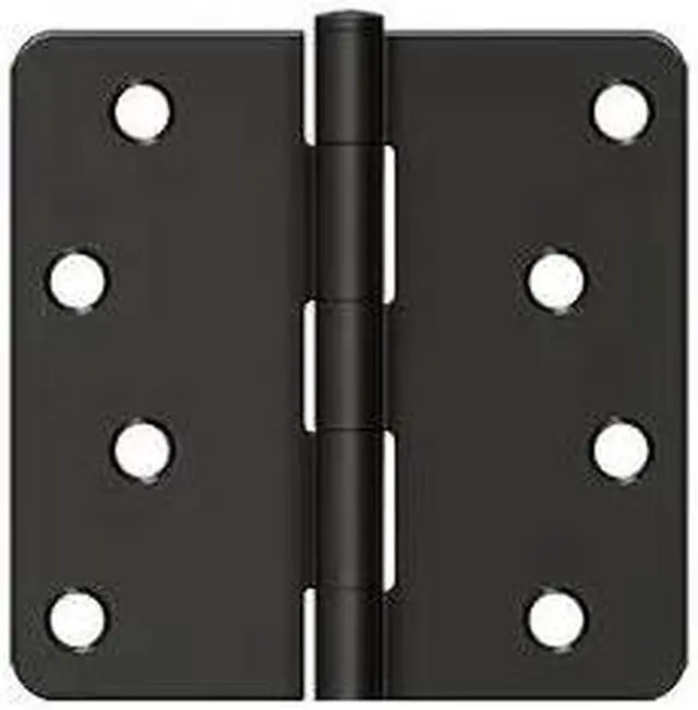 Alt view image 2 of 2 - 4 in. x 4 in. x 0.25 in. Radius Residential Steel Hinge - Pair