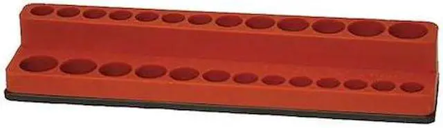 Alt view image 2 of 4 - Tool Organizer, Sockets, 1/4 Dr, Red, Mag.