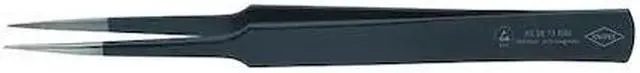 Alt view image 2 of 2 - Tweezers,ESD,Straight,5-1/4 In,SS,Black KNIPEX 92 28 72 ESD