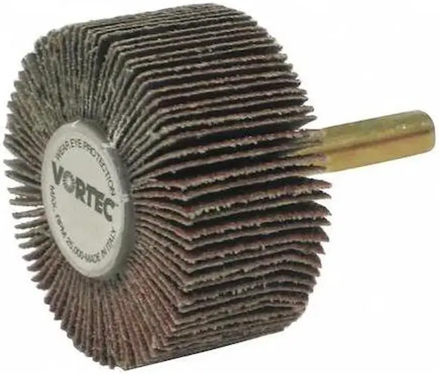 Alt view image 2 of 2 - vortec mounted flap wheels - 1"x1"x1/4" stem 80ao vortec flap wheel [set of 10]