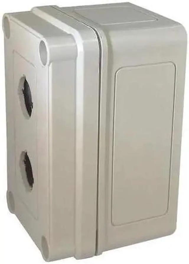 HOFFMAN VM533-PBM2 Pushbutton Enclosure,22mm,2 Hole,Plastic