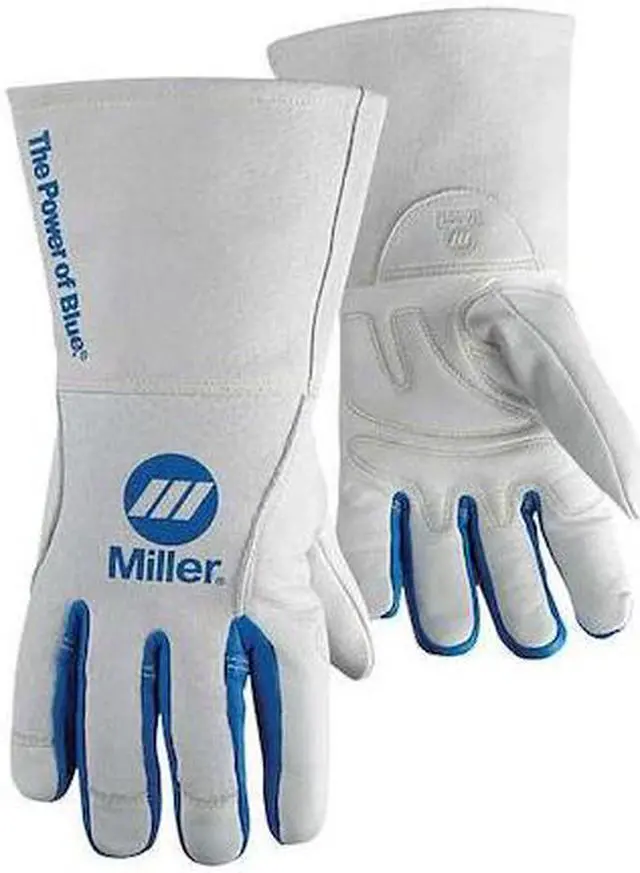 Alt view image 3 of 3 - MILLER ELECTRIC 263333 Performance Welding Gloves, Gauntlet Cuff, Keystone
