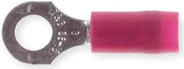 Main image of STA-KON RA18-8 Ring Terminal, #8 Stud Size, 16 AWG, 600 V, Nylon Insulated,