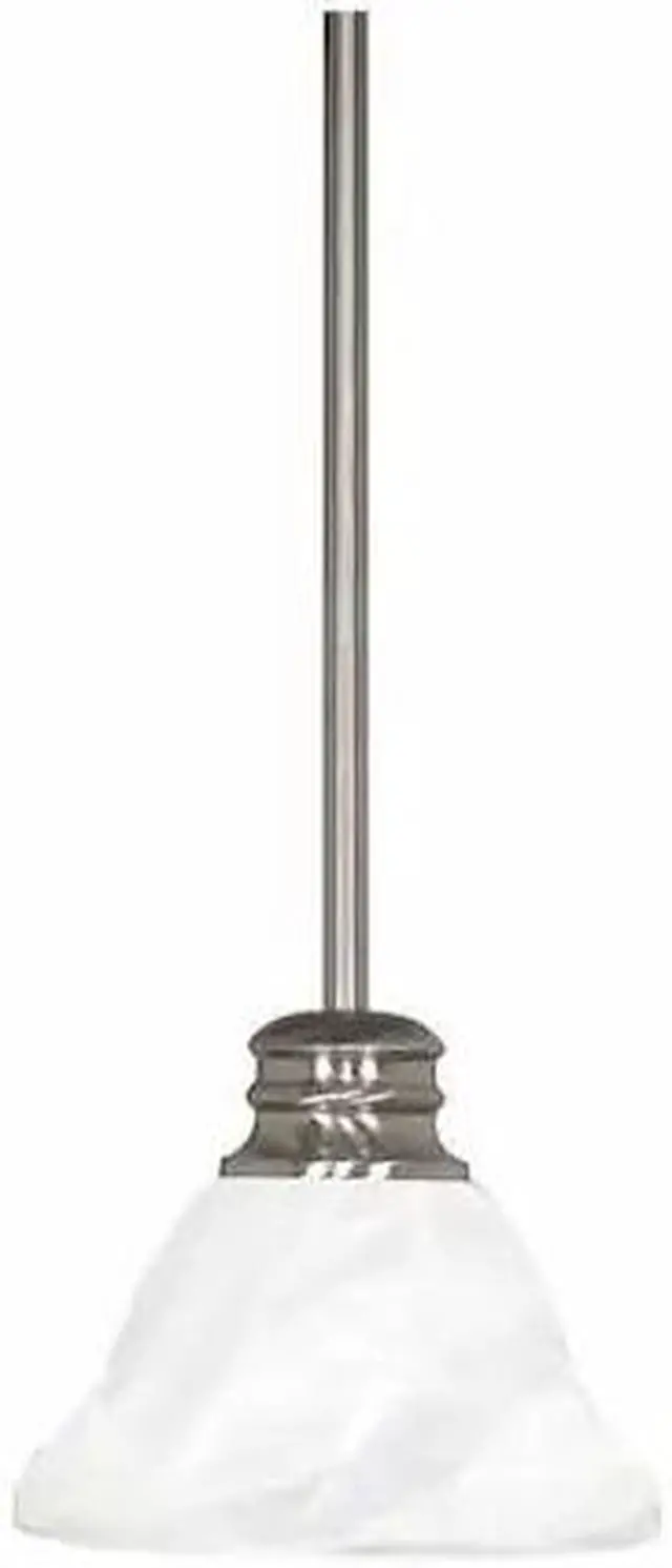 Main image of NUVO 60-365 Empire 1 Light 7 in. Mini Pendant Hang Straight Canopy Brush