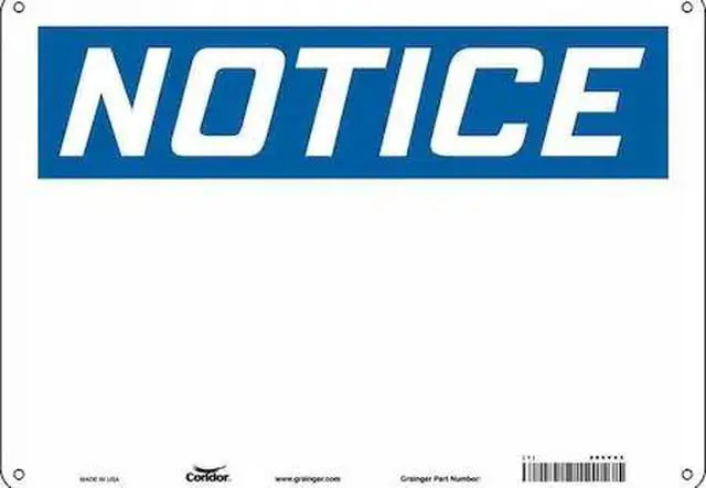 Main image of CONDOR 486V93 Safety Sign,14" W,10" H,0.055" Thickness